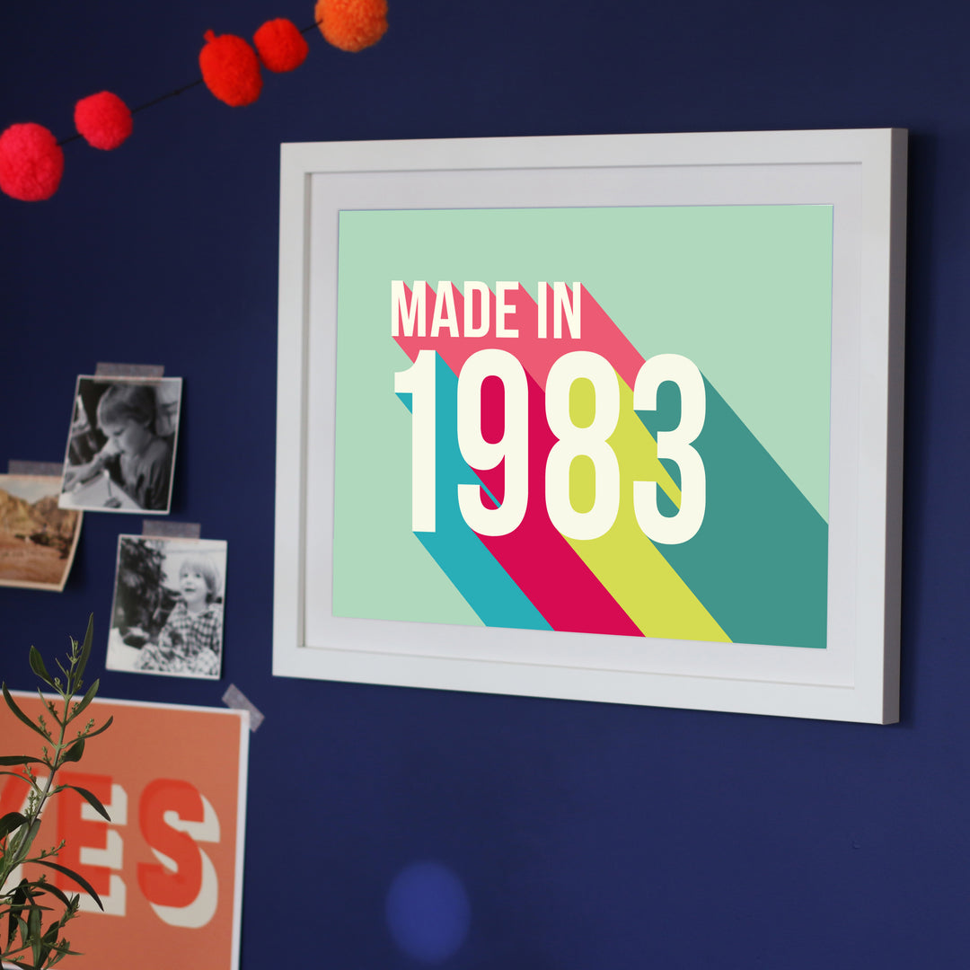 Personalised 40th Birthday Year Print