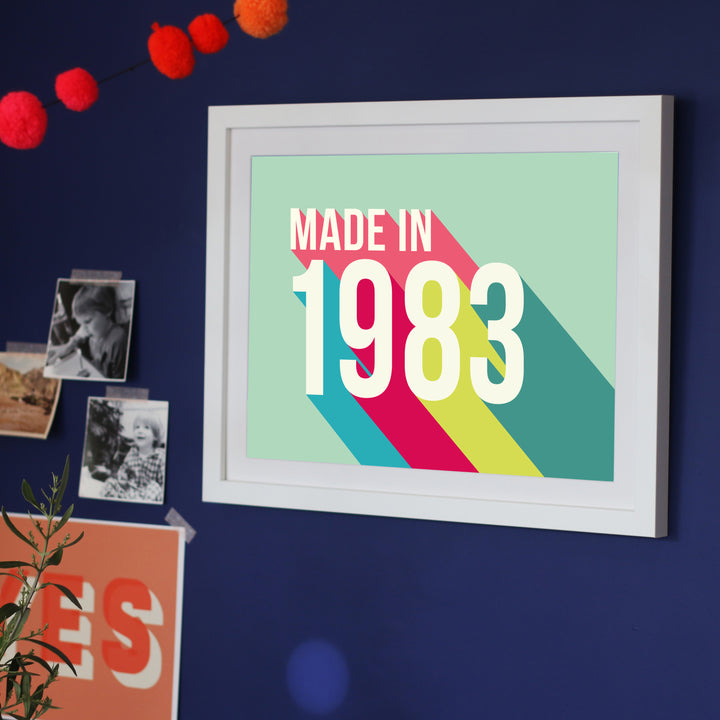 Personalised 40th Birthday Year Print
