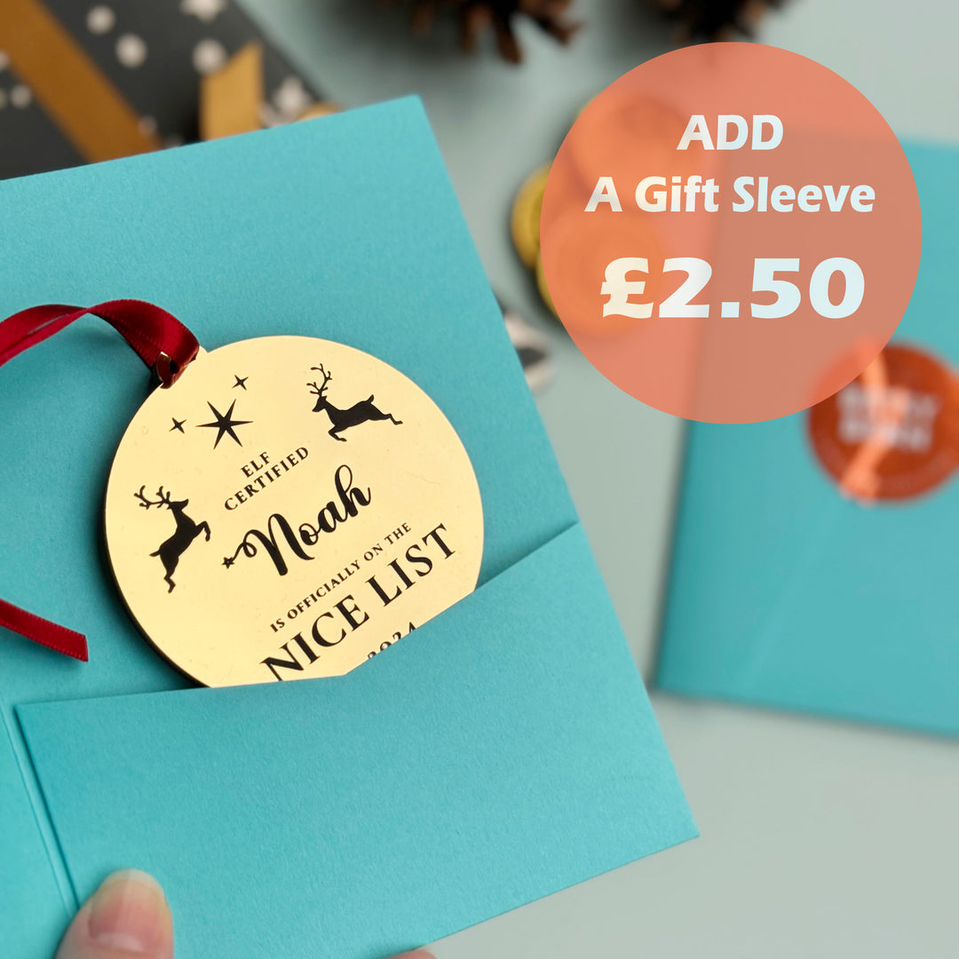 Personalised Nice List Christmas Tree Decoration