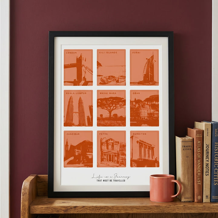Personalised Favourite Travels Destination Print