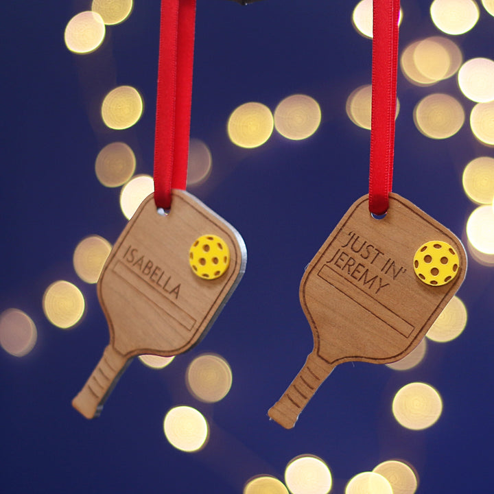 Personalised Pickeball Christmas Tree Decoration