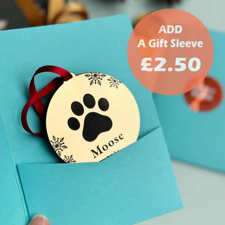 Personalised Dog/Cat Paw Print Christmas Decoration