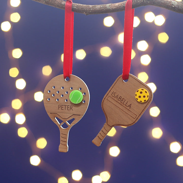 Personalised Padel Ball Christmas Tree Decoration