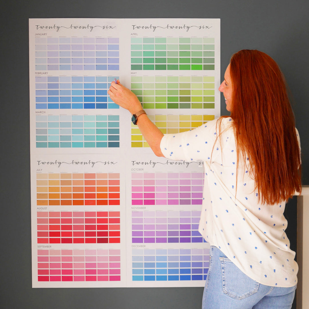 Paint Chip Colour Swatch Wall Planner Calendar