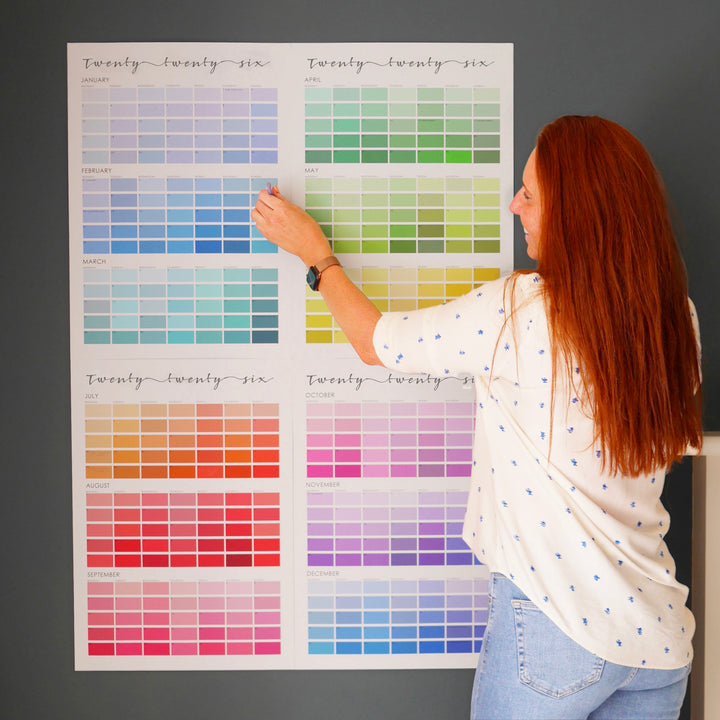 Paint Chip Colour Swatch Wall Planner Calendar