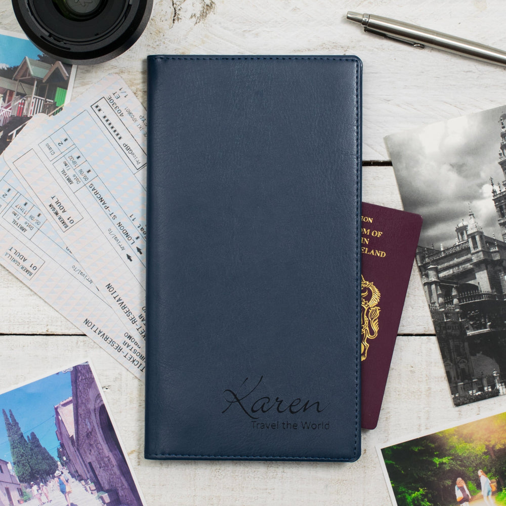 Script Name Personalised Travel Document Holder-Gift-Betsy Benn