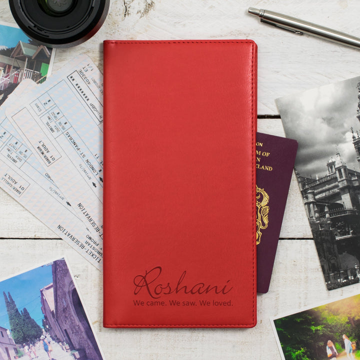 Script Name Personalised Travel Document Holder-Gift-Betsy Benn