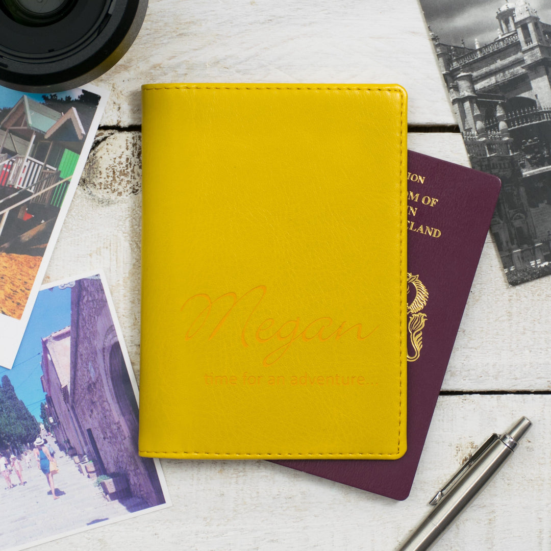 Buttercup Script Passport Cover