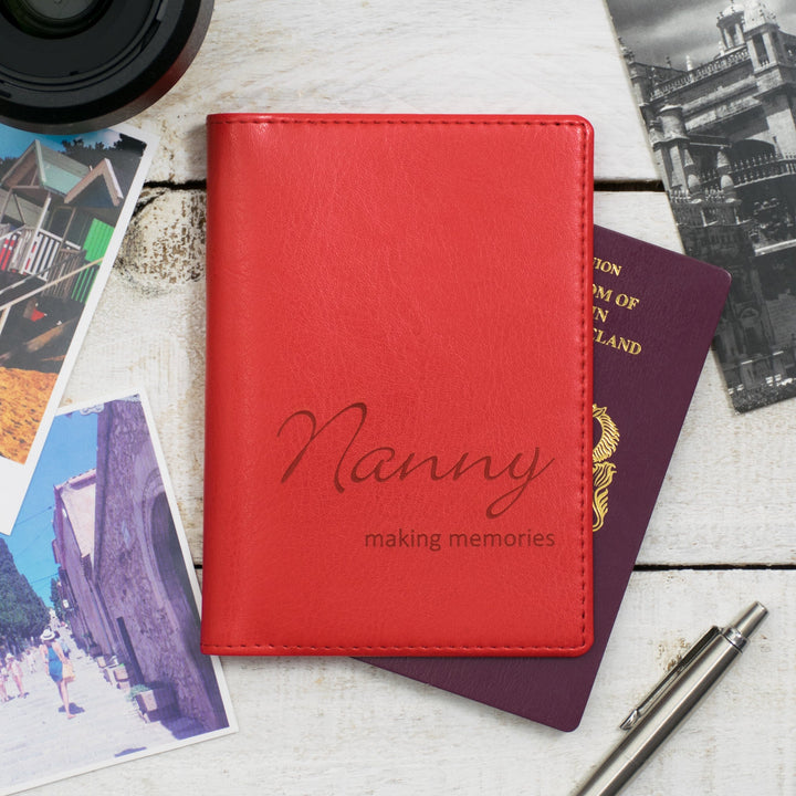 Strawberry Script Passport Cover