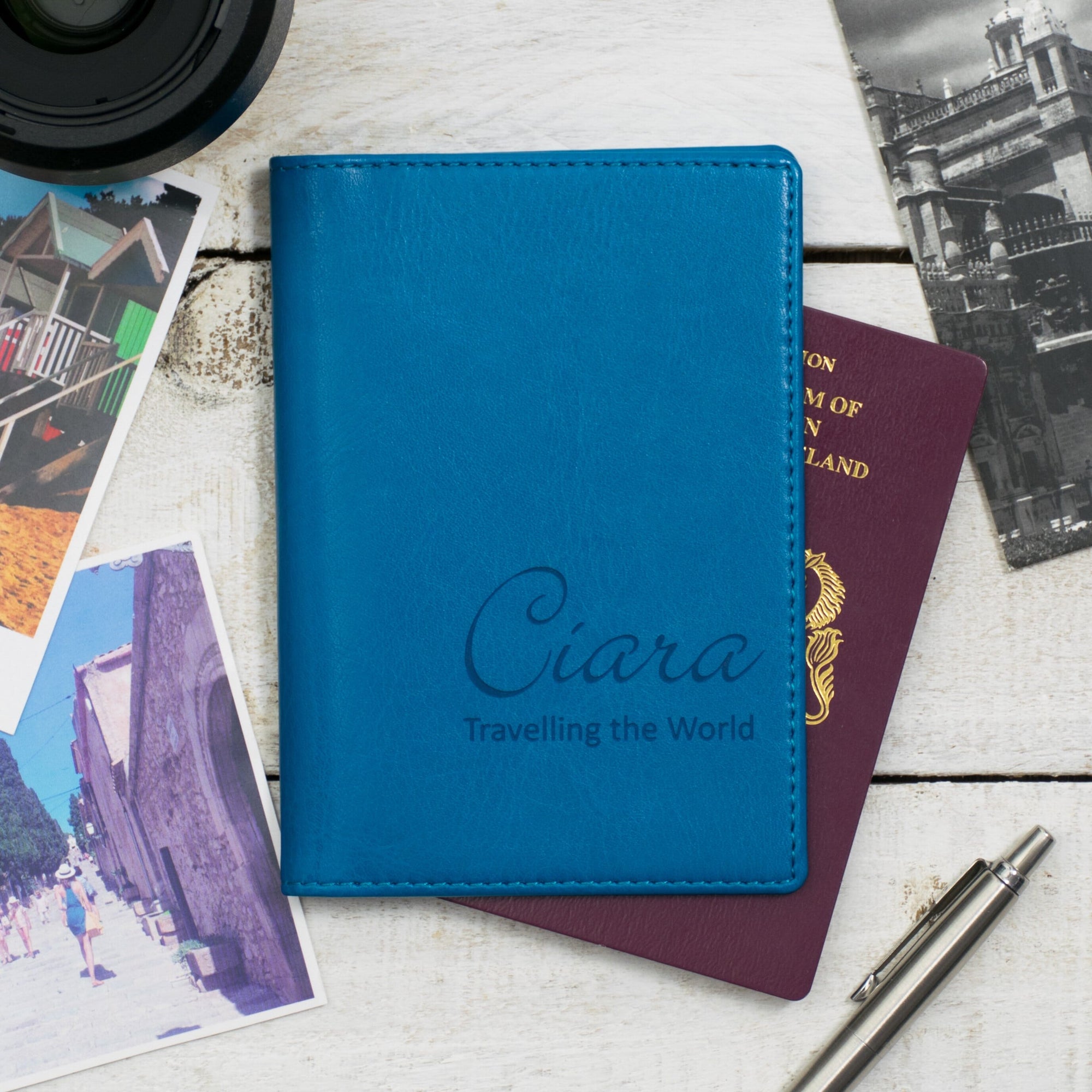 Personalised Passport Cover/Holder With Script Name-Gift-Betsy Benn