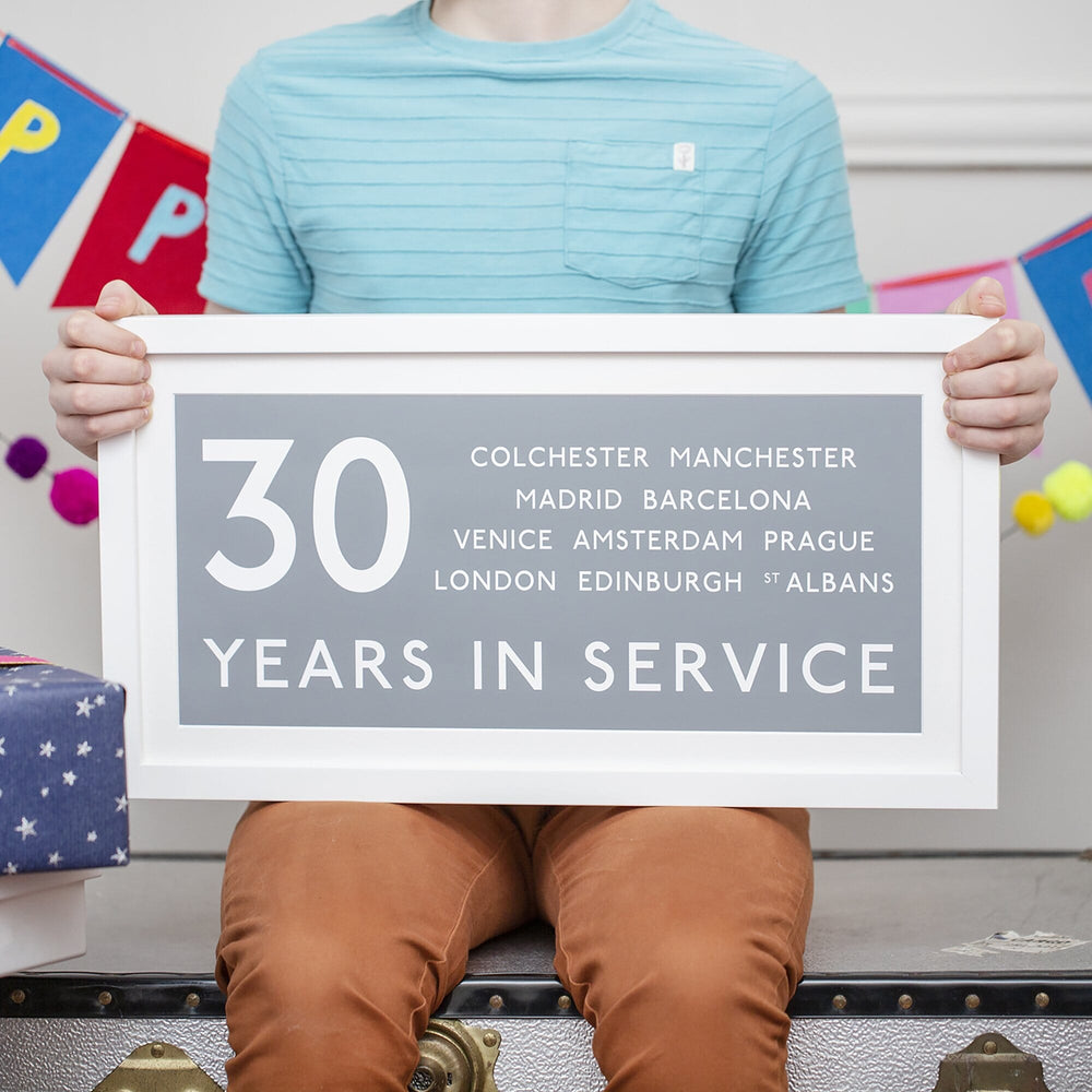 Personalised 30th Birthday Bus Blind Print-Print-Betsy Benn