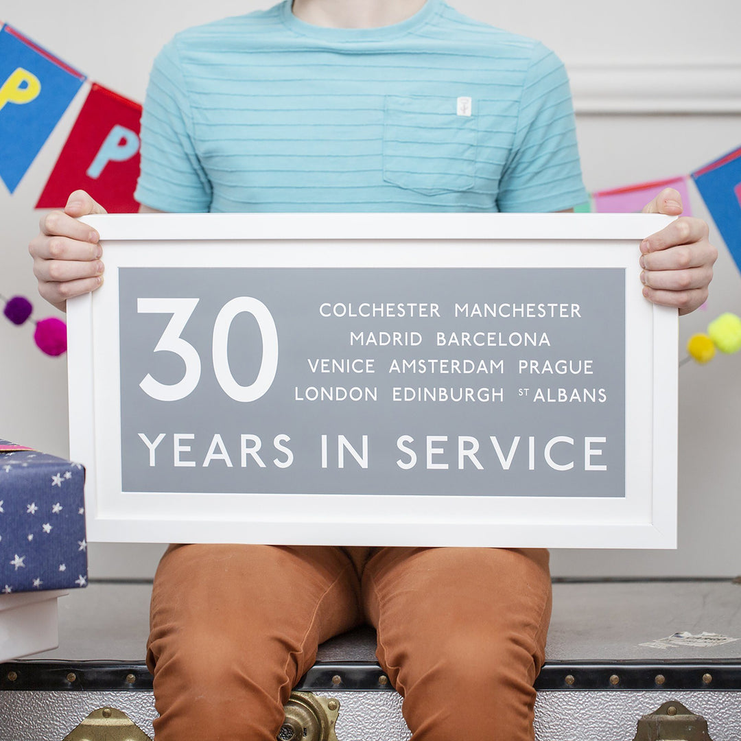 Personalised 30th Birthday Bus Blind Print-Print-Betsy Benn