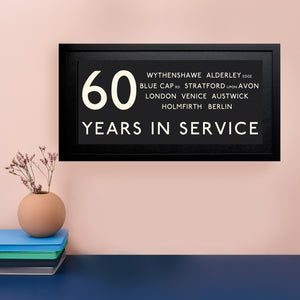 Personalised 60th Birthday Bus Blind Print
