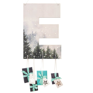 Large Wooden Forest Personalised Initial Advent Calendar