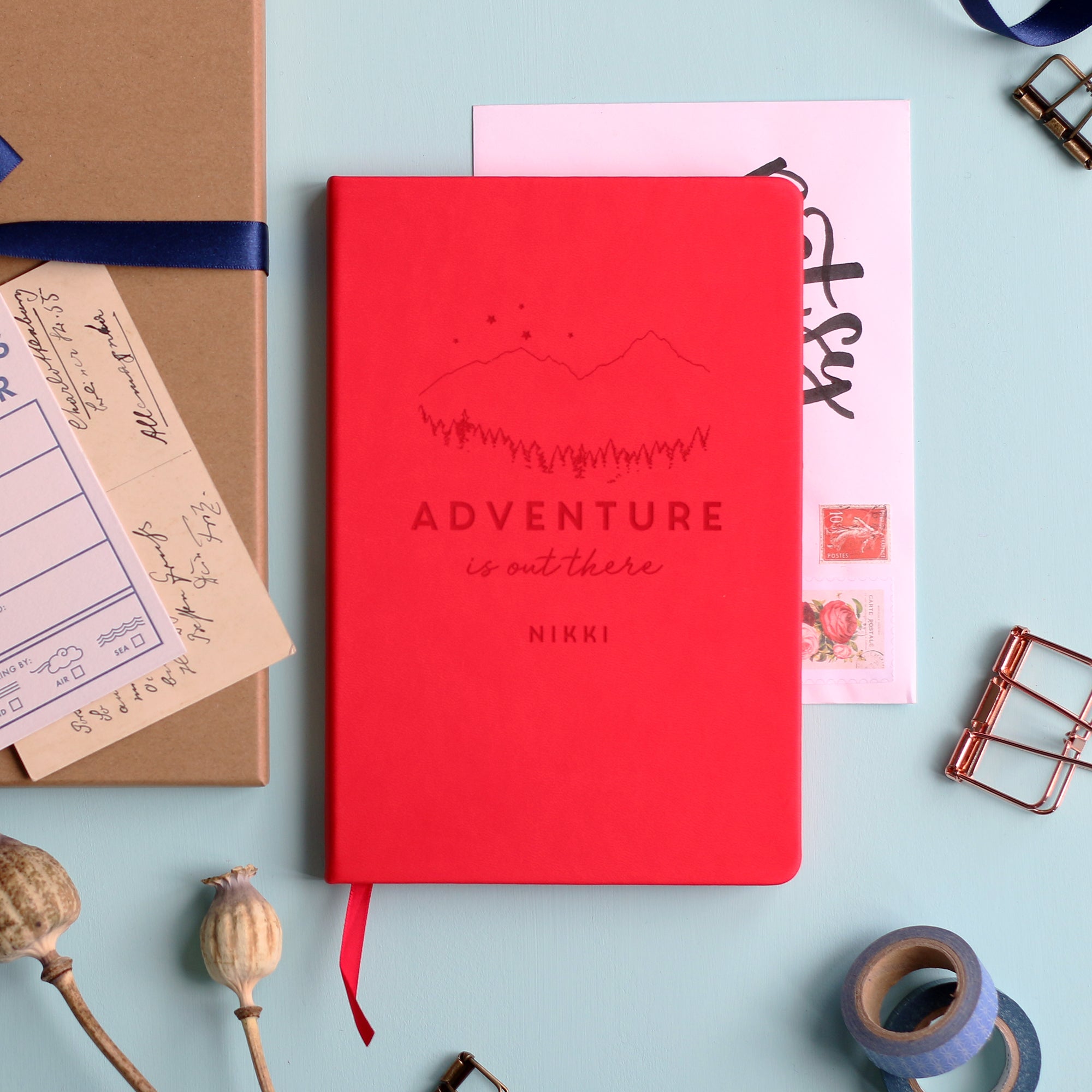 Adventure Personalised Travel Journal Notebook