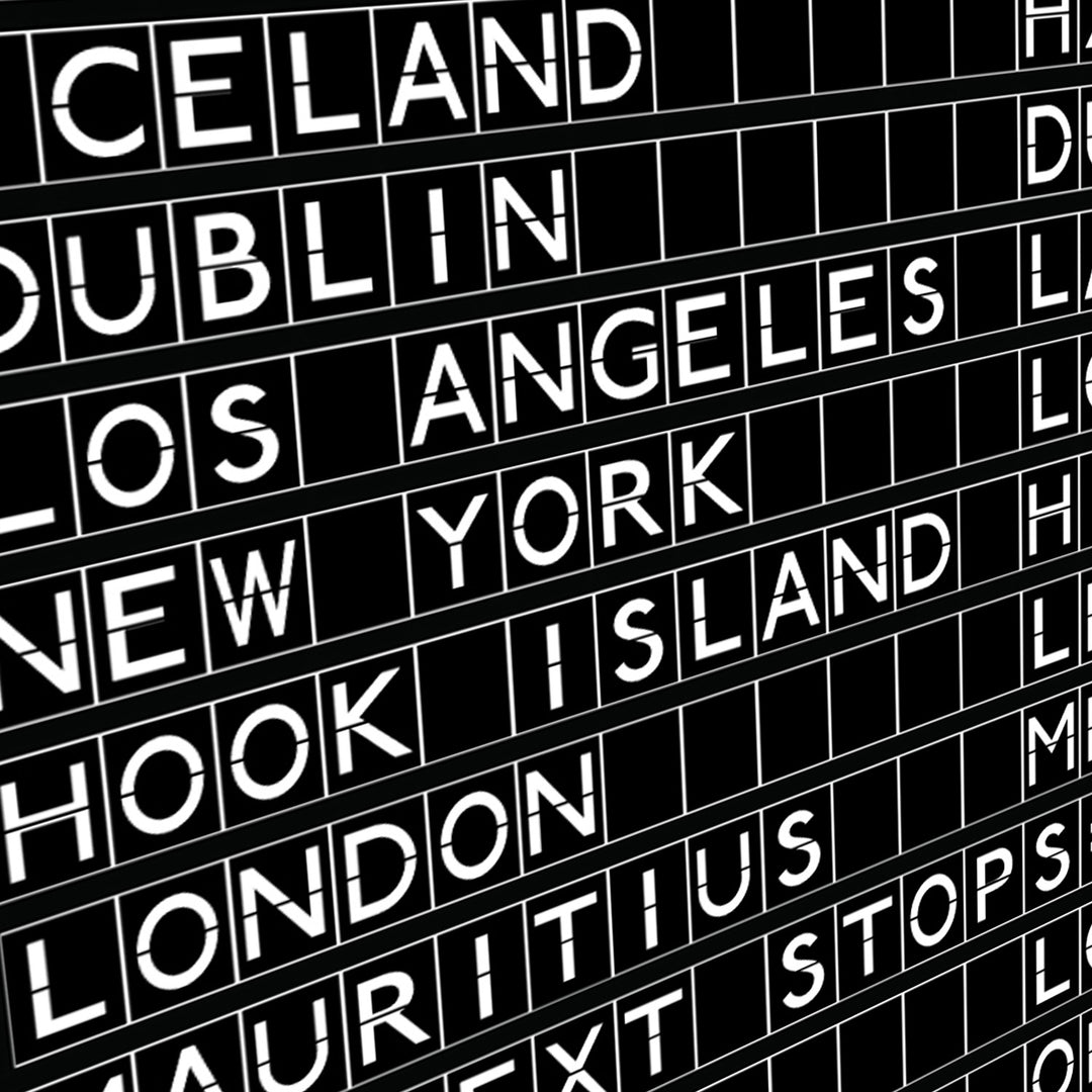 Airport Destination Board Personalised Print