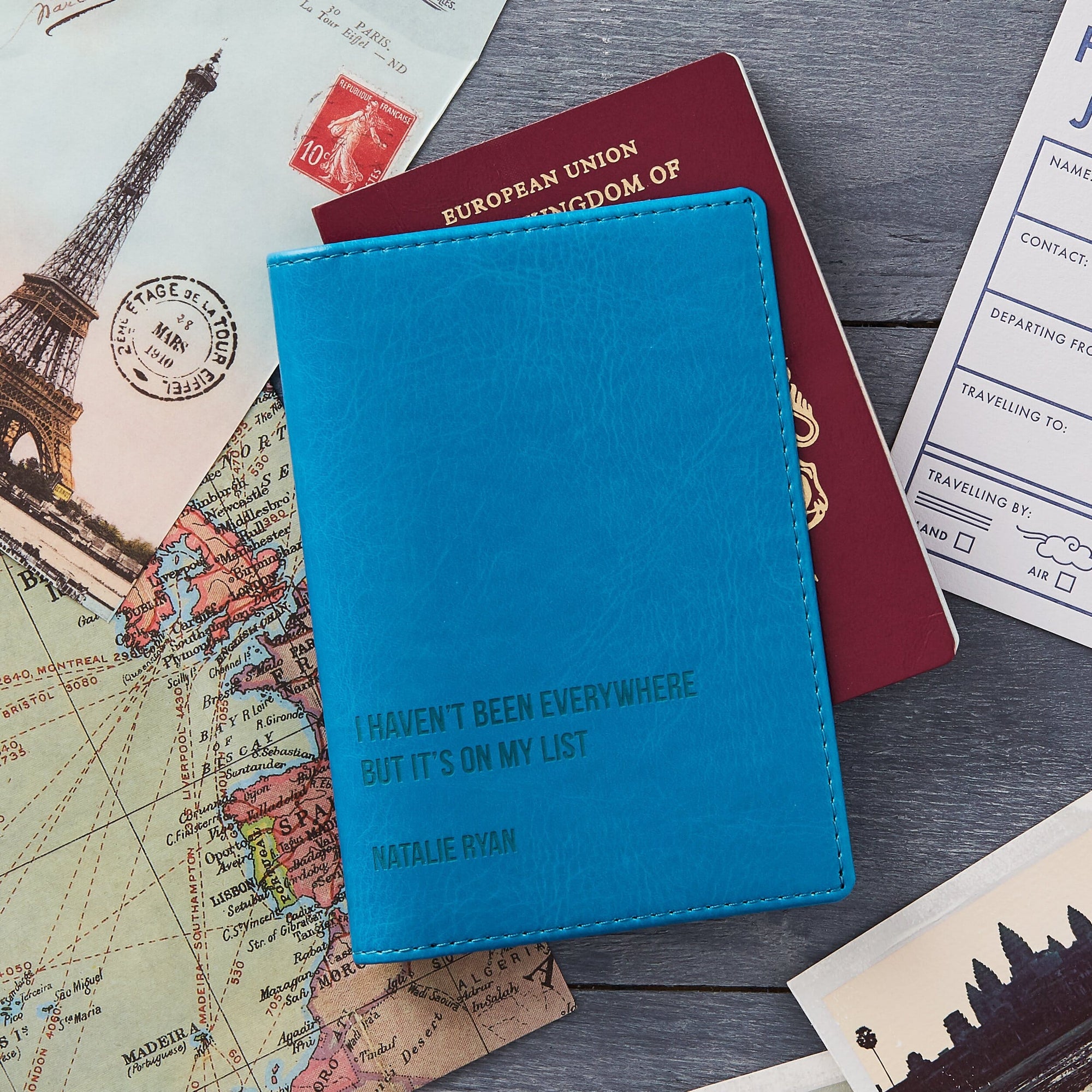 Personalised Travel Quote Passport Cover-Gift-Betsy Benn