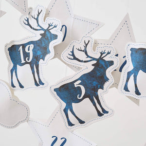 Santa And Reindeer Hanging Advent Calendar-Betsy Benn