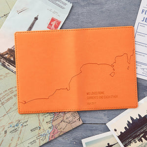 Orange coastline passport wallet