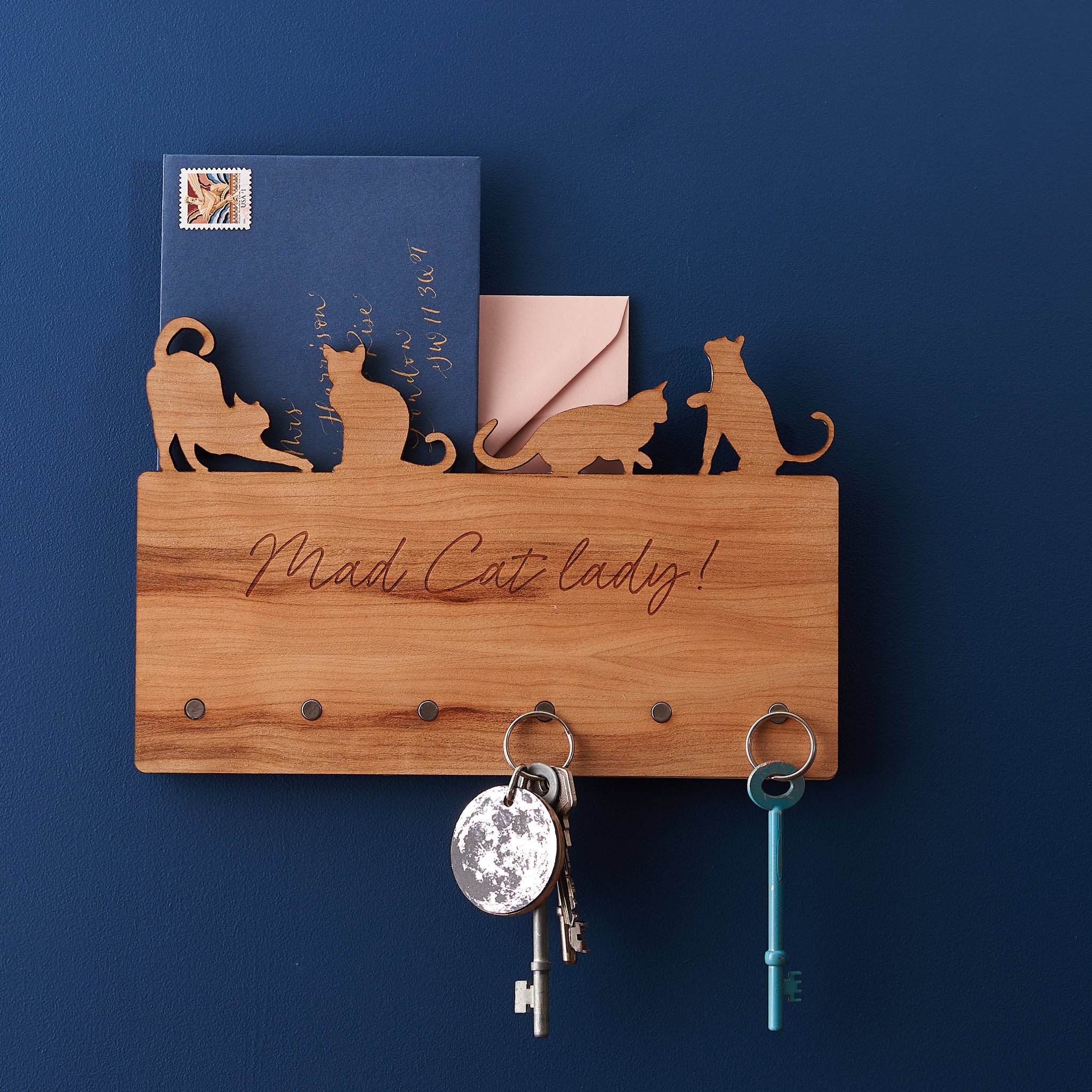 Letter Rack Letter And Key Storage Wall-Mounted Keys Letter Holder
