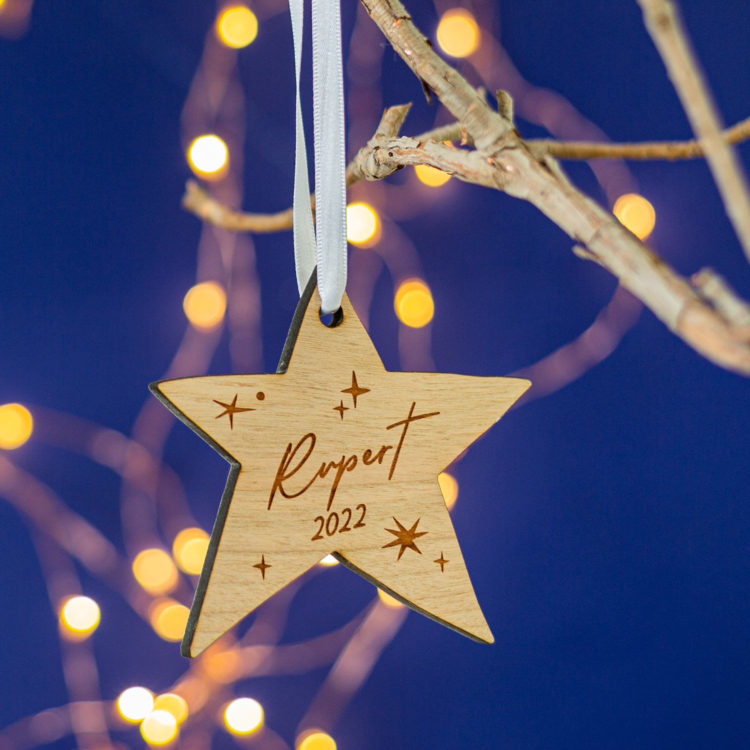 Matisse Star Personalised Christmas Decoration by Betsy Benn