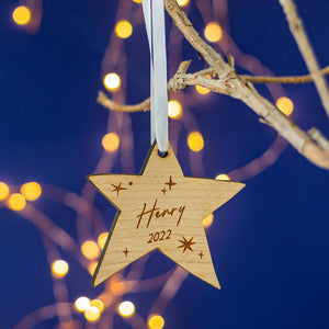 Star Personalised Christmas Decoration