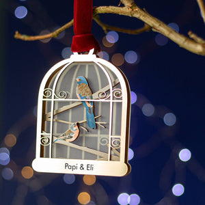 Couples First Christmas Together Birdcage Christmas Decoration