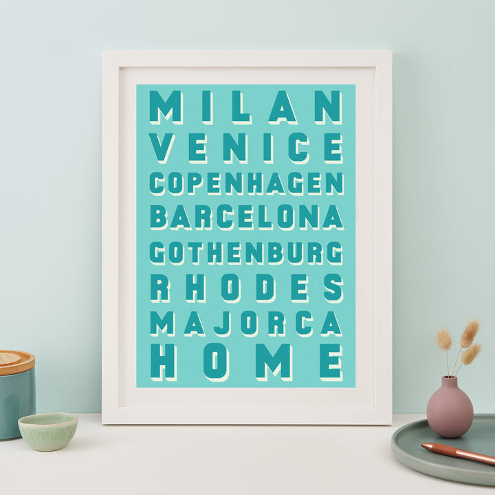 Our Favourite Places Destination Print