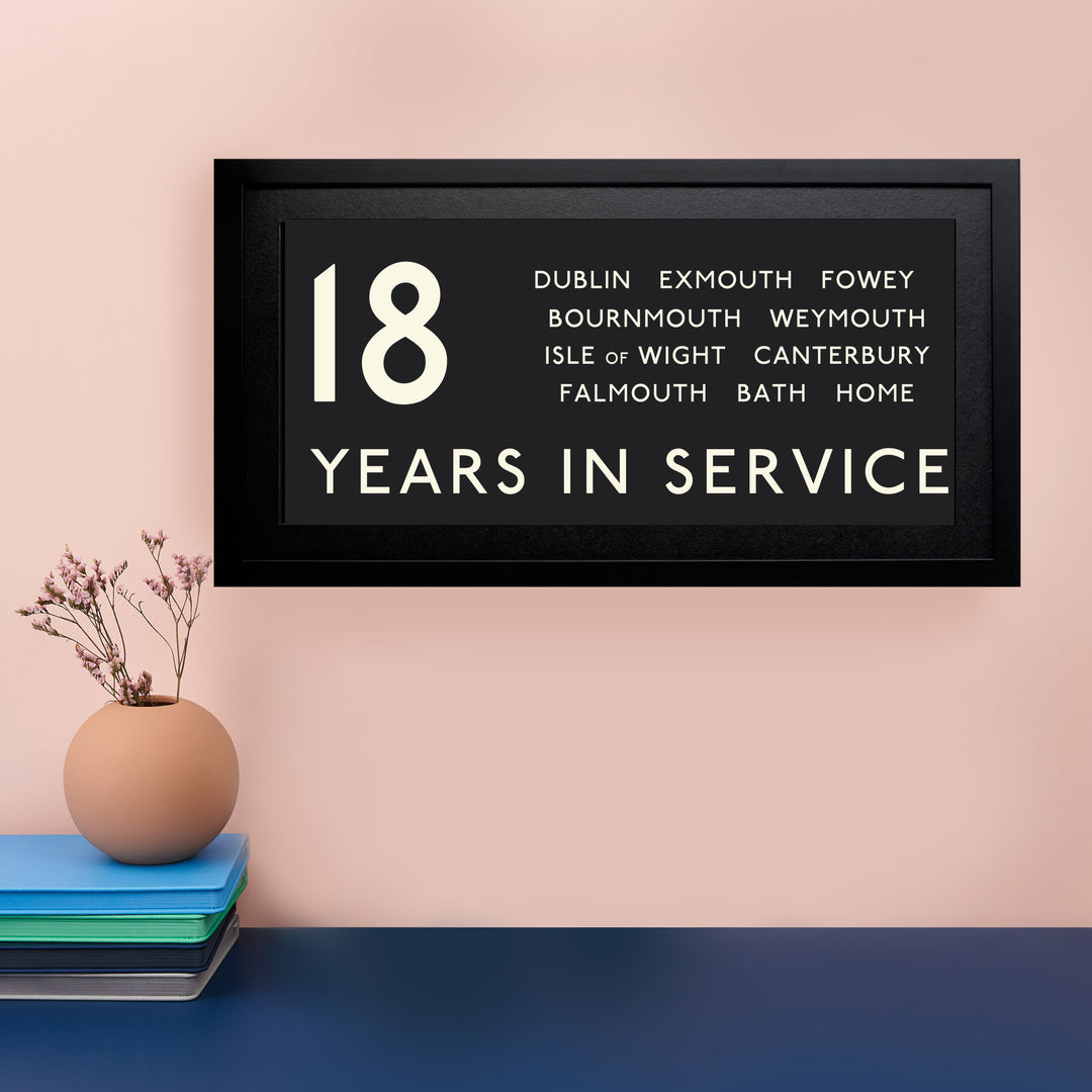 Personalised 18th Birthday Bus Blind Print