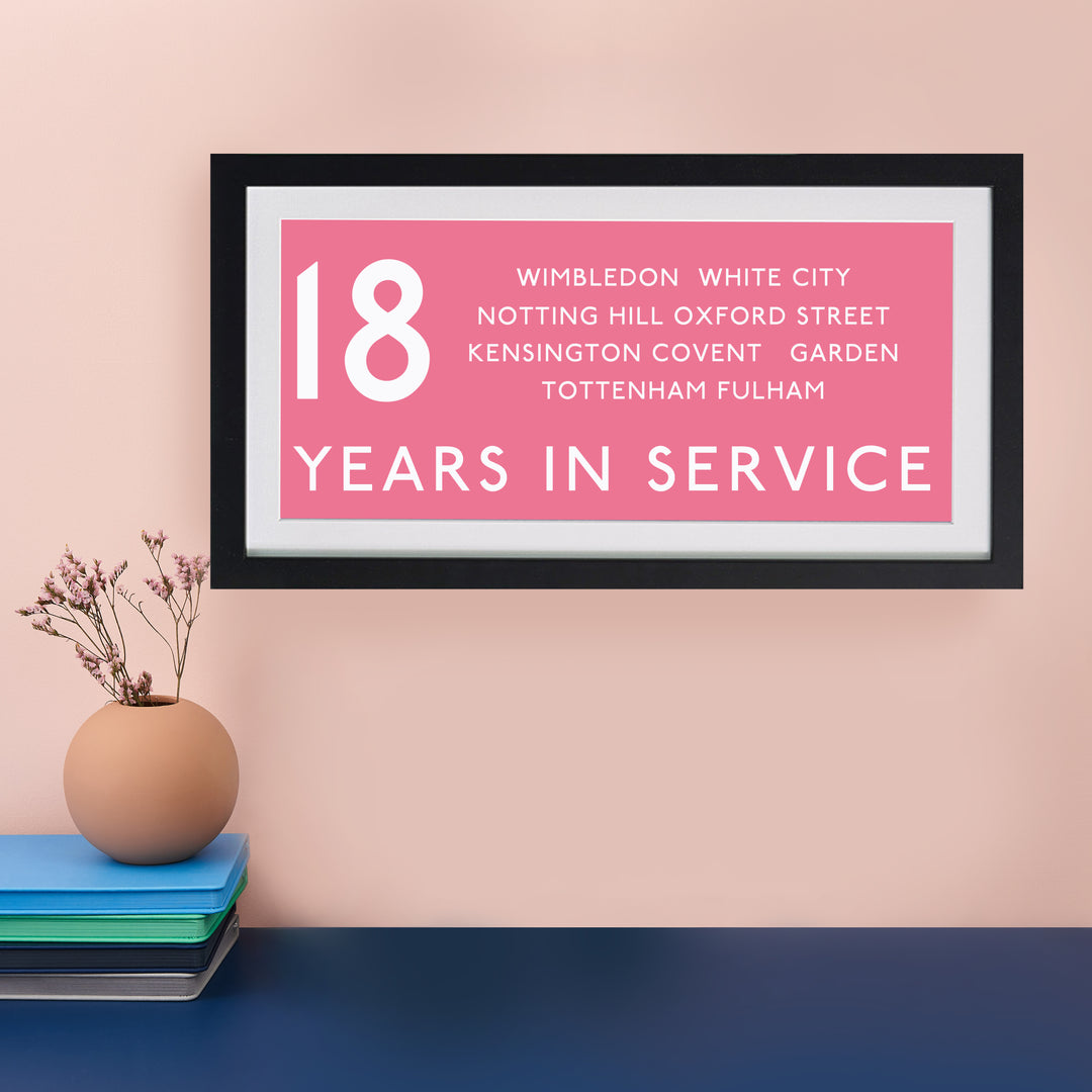 Personalised 18th Birthday Bus Blind Print