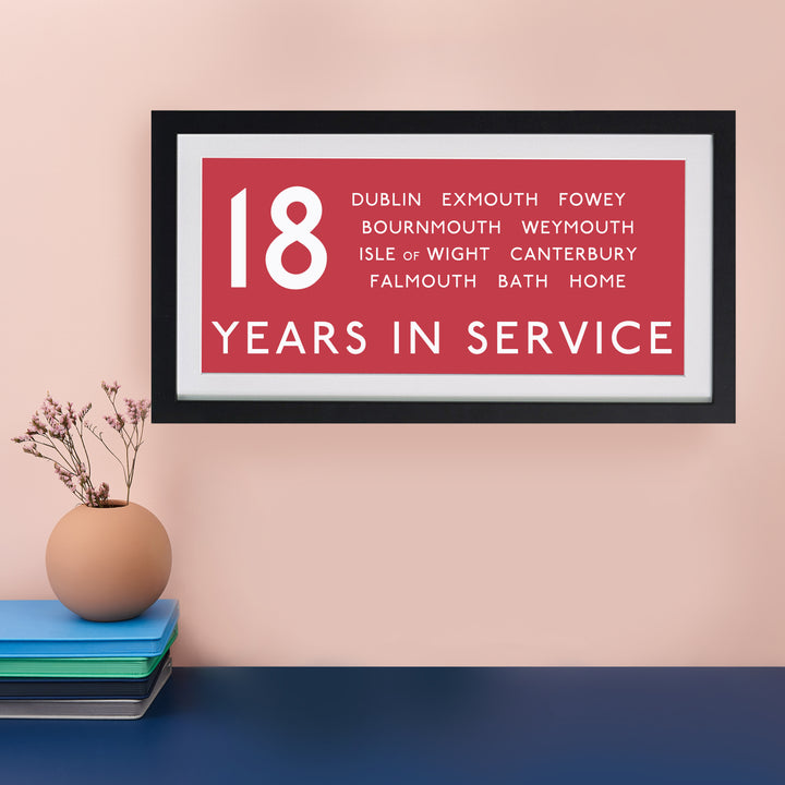 Personalised 18th Birthday Bus Blind Print