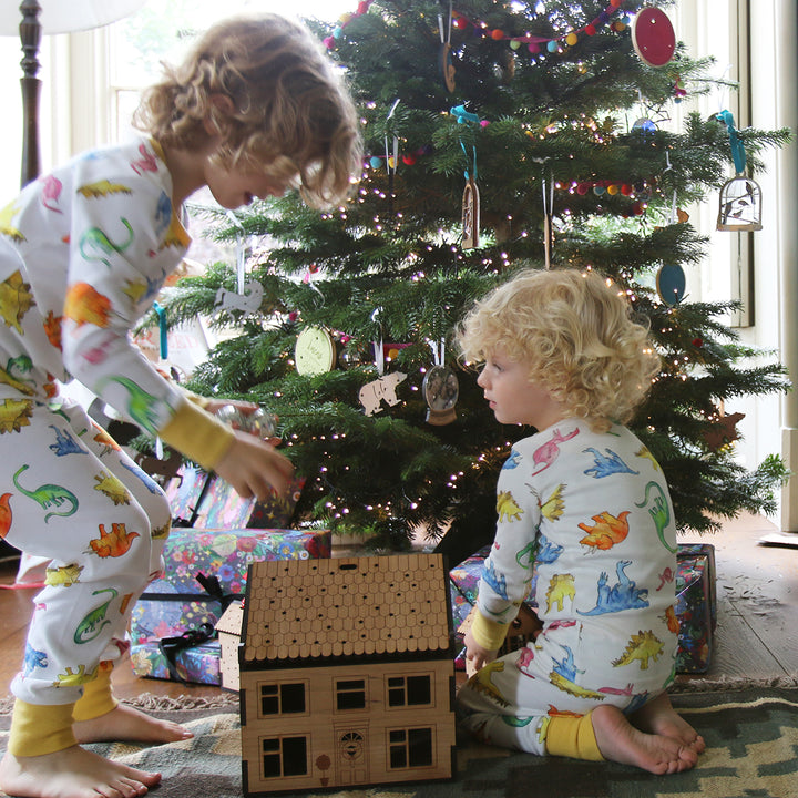 Personalised Wooden Christmas Eve Box House