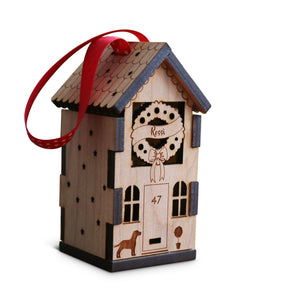 Wooden House Christmas Tree Decoration