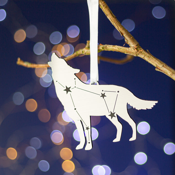 Lupus the Wolf Constellation Metallic Decoration
