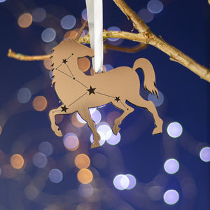 Unicorn Constellation Metallic Christmas Tree Decoration