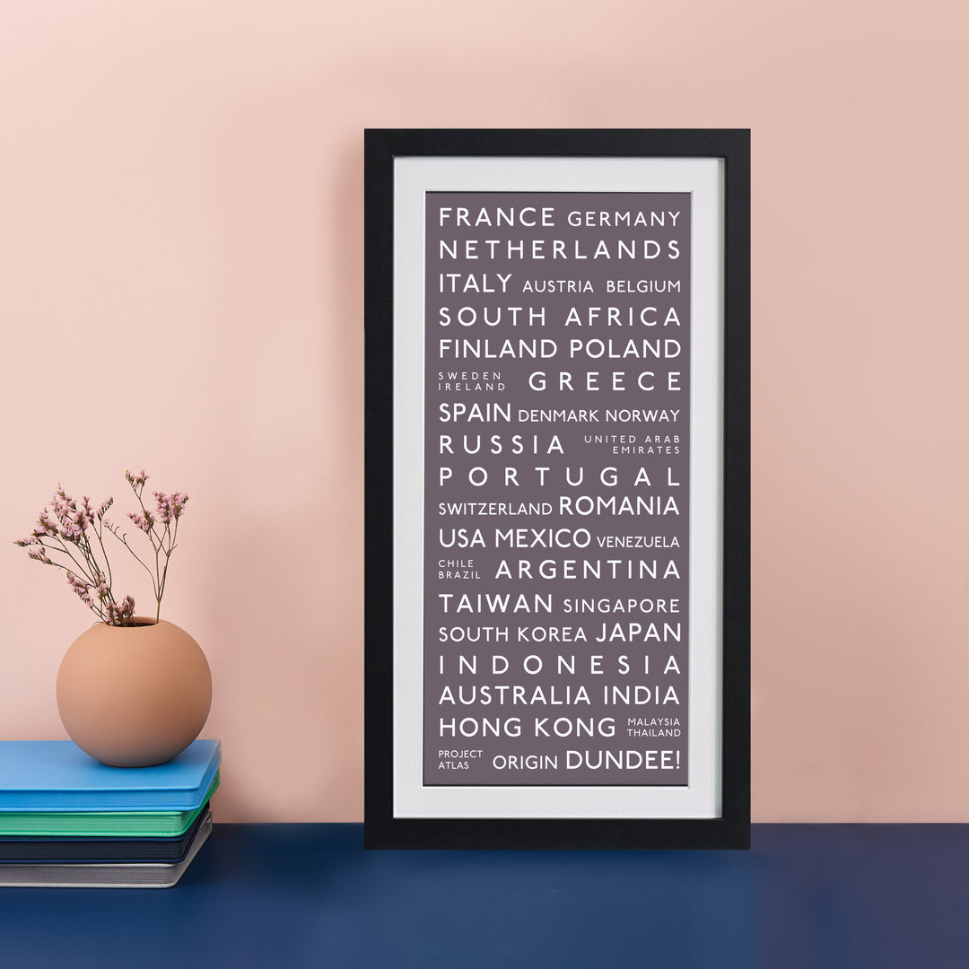 Couples Personalised Destination Bus Blind