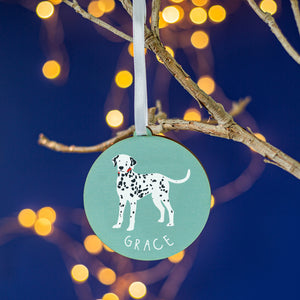 Dalmatian Personalised Dog Christmas Tree Decoration