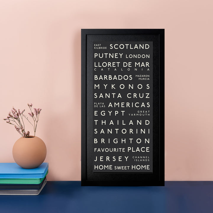 Personalised Destination Bus Blind Print