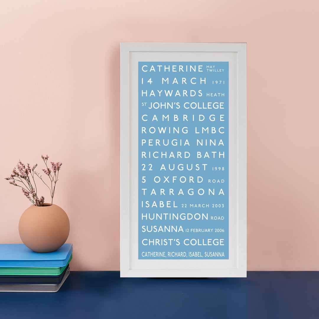Personalised Destination Bus Blind Print