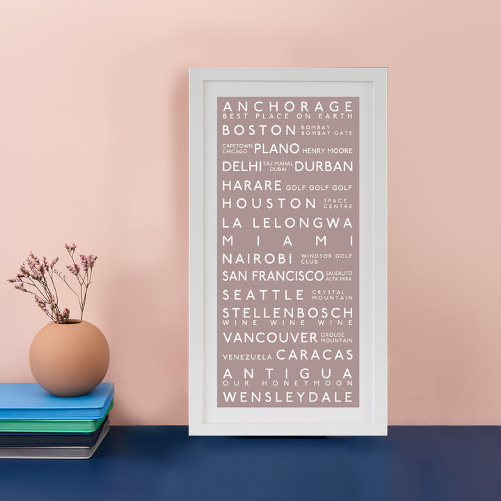 Personalised Destination Bus Blind Print