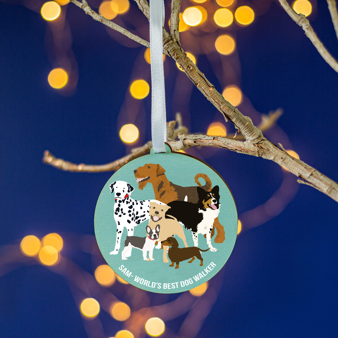 Personalised Best Dog Walker/Sitter/Vet Christmas Tree Decoration