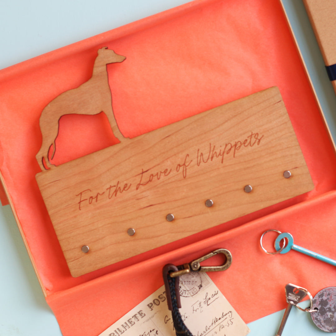 Personalised Breed Of Dog Key Holder And Letter Rack