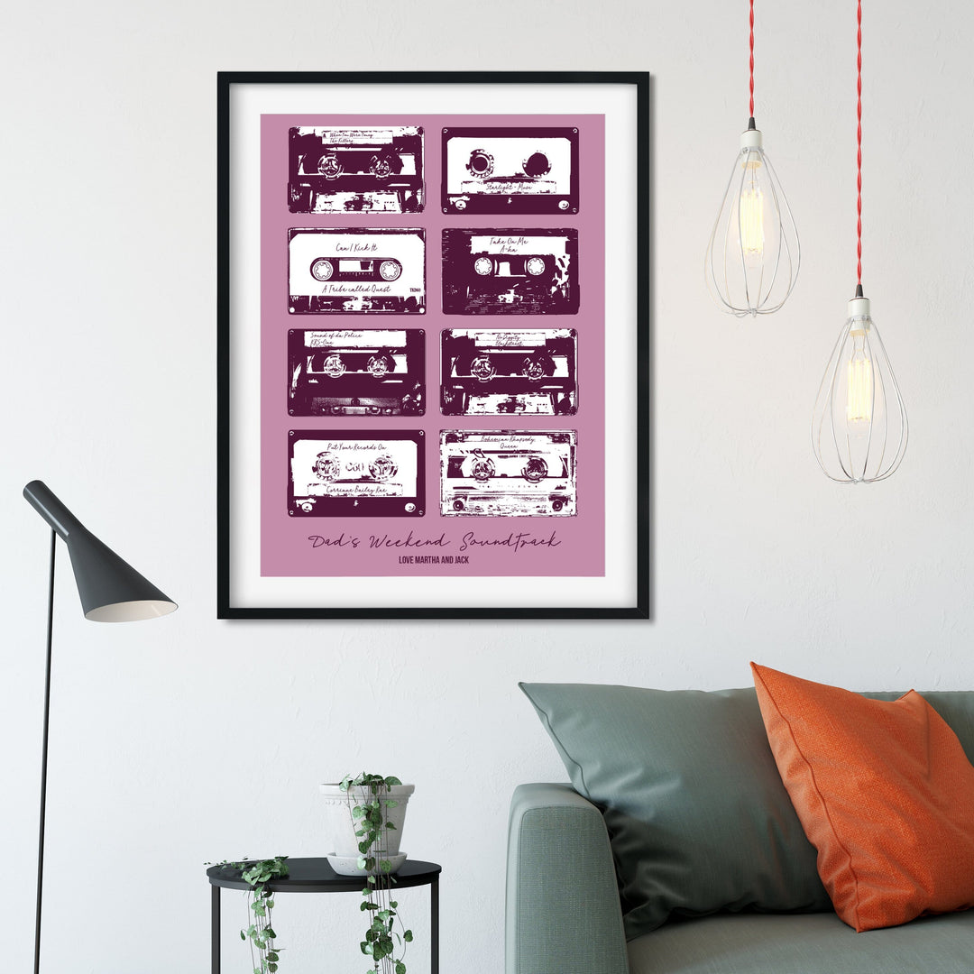 Retro Cassette Playlist Print  Print - Betsy Benn