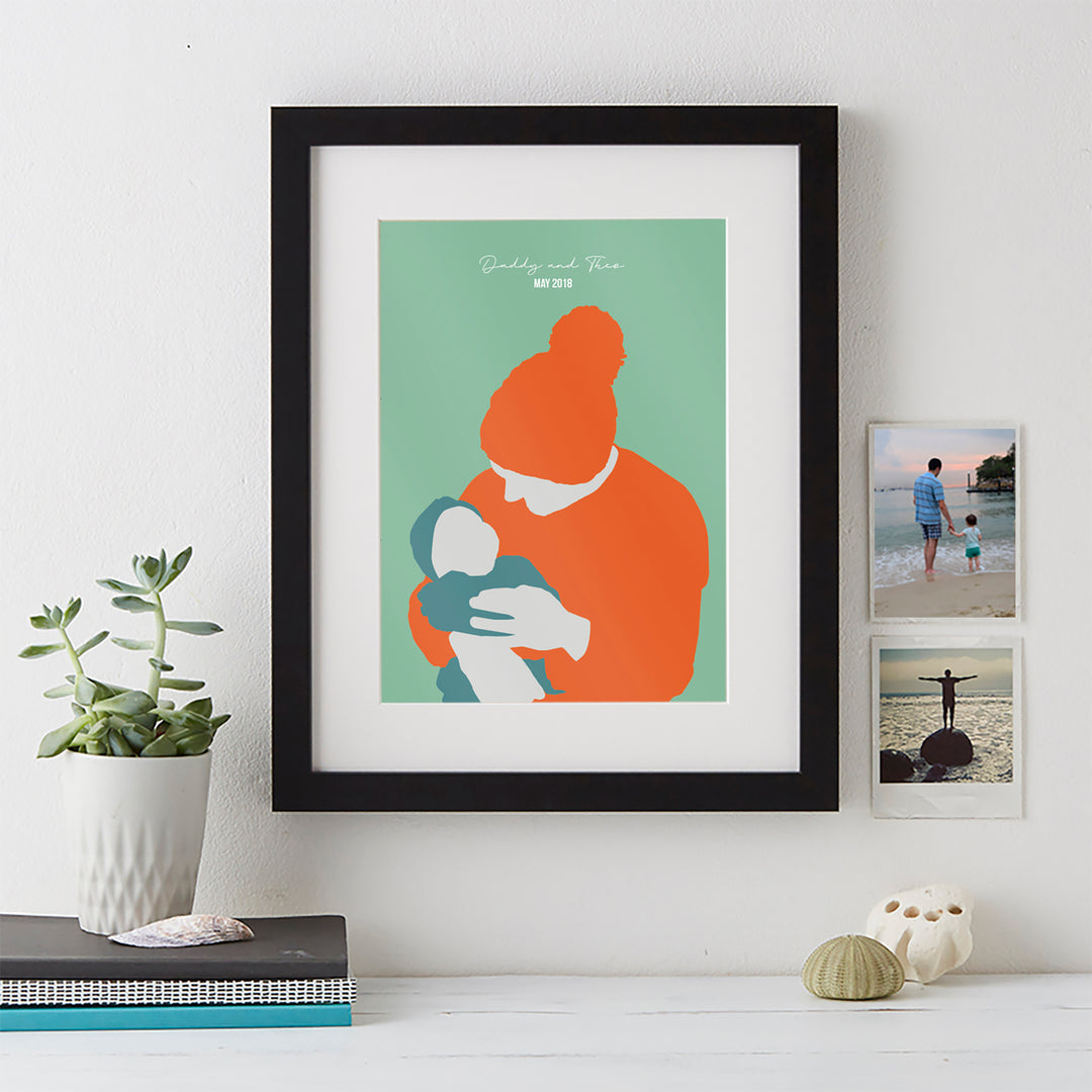 Personalised Family Group Silhouette Modern Art