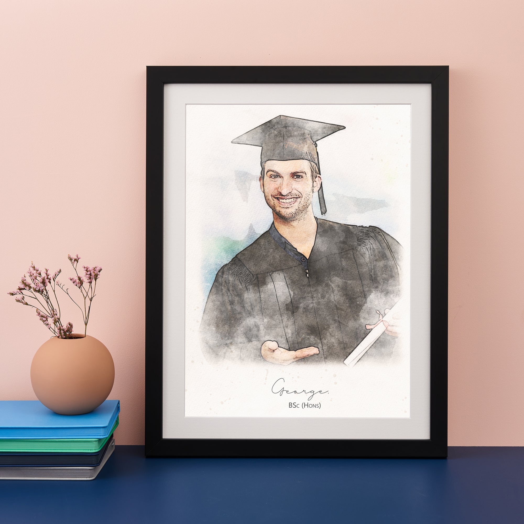 Graduation Watercolour Portrait