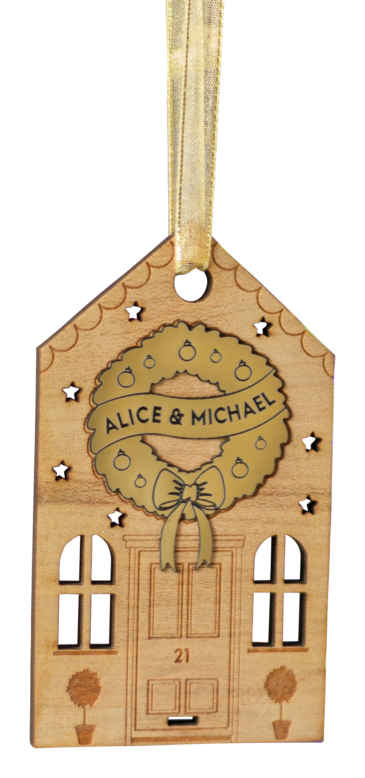 Personalised House Christmas Tree Bauble