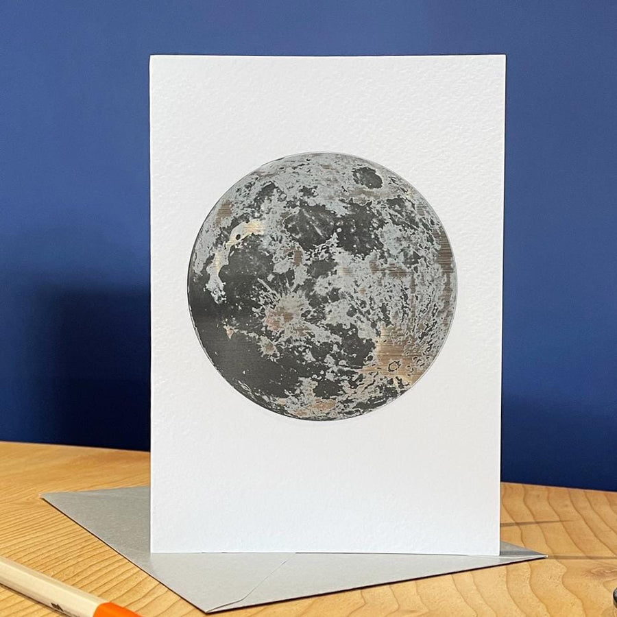 Full Moon Metallic Greetings Card-Betsy Benn