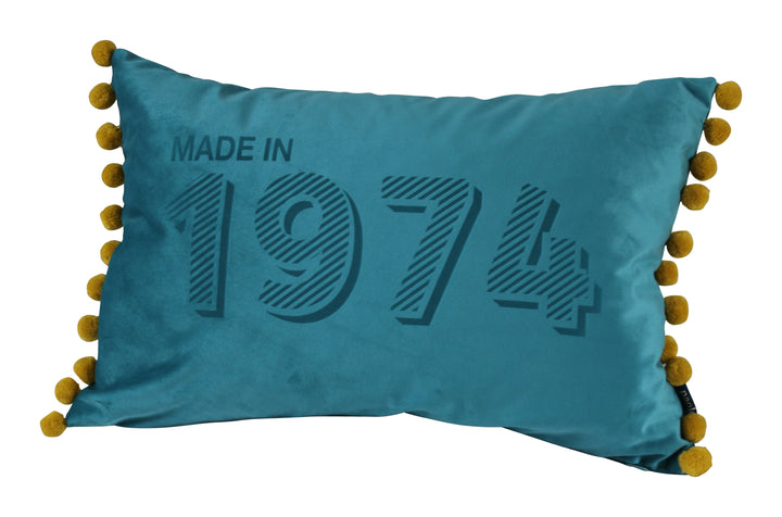 Personalised Made In Year Velvet Cushion