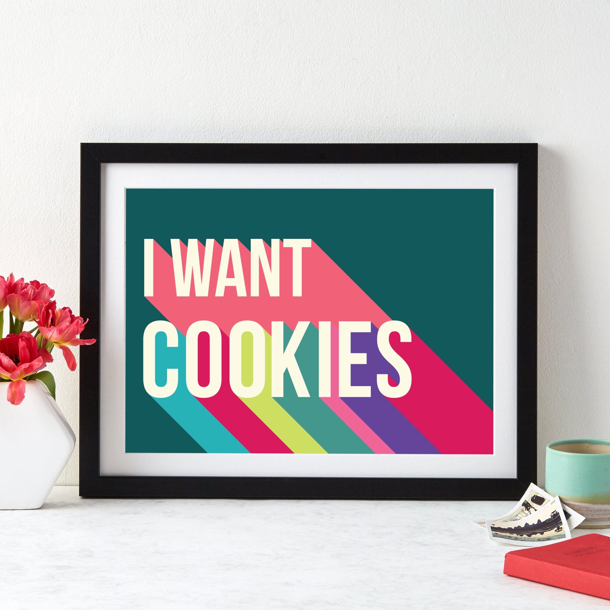 I Want Cookies Colourful Giclee Print-Betsy Benn