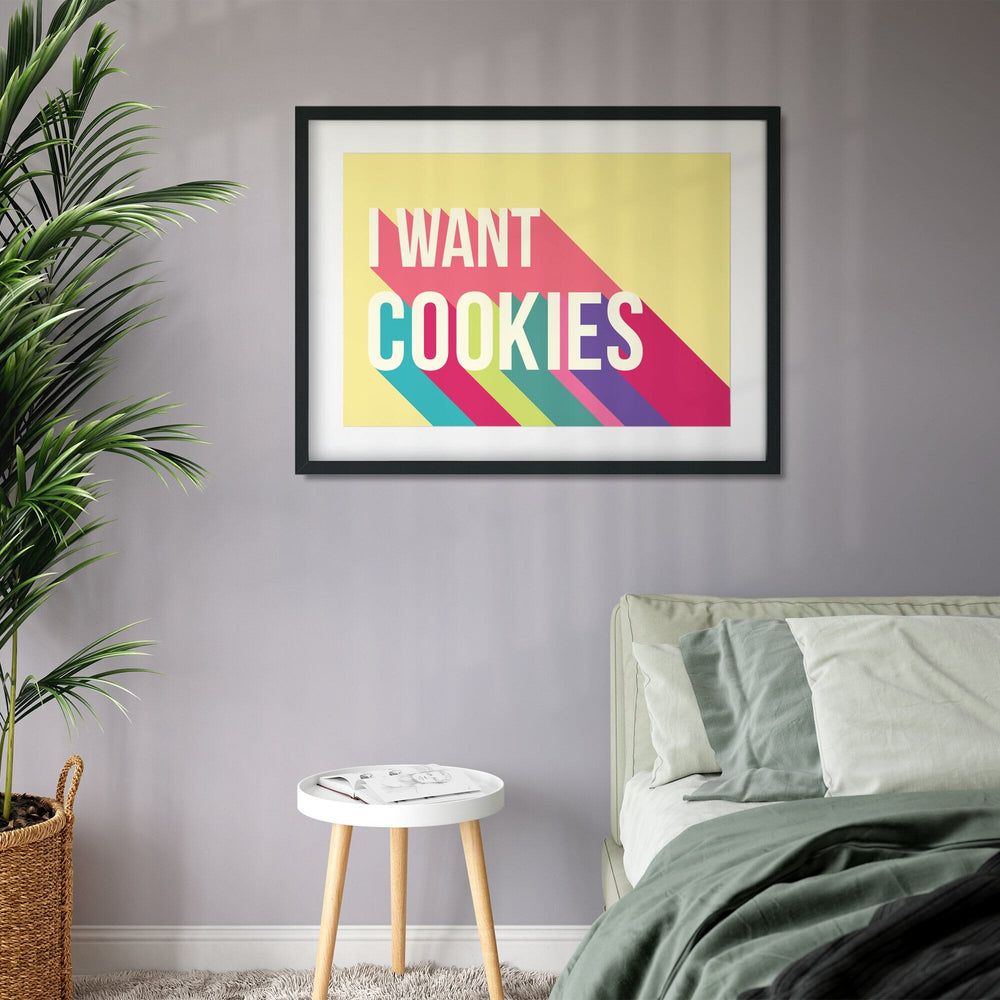 I Want Cookies Colourful Giclee Print-Betsy Benn